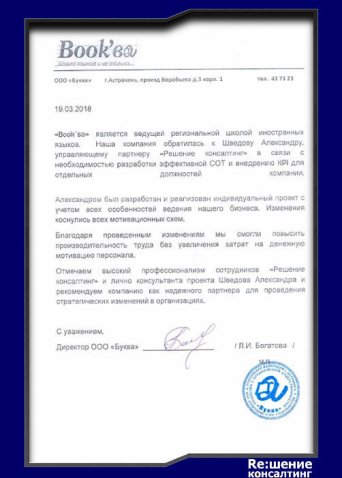 Александр Шведов отзыв о сотрудничестве